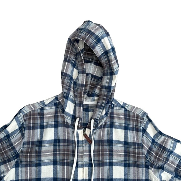 L.L.Bean Flannel Hoodie Men Outdoor Jacket Sweatshirt Pockets Zip Ip Extra Large - Picture 7 of 12
